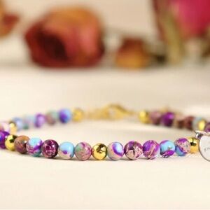 Galaxy Sea Sediment Jasper Beaded Bracelet